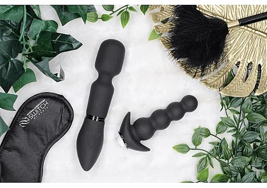 PLEASURE KIT BLACK 2 - קיט ויברטורים יוקרתי מסיליקון איכותי 10 מצבי רטט נטען