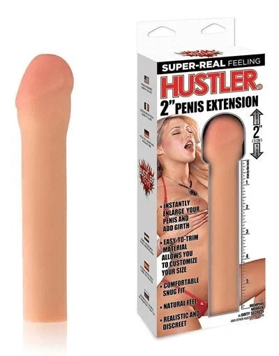 HUSTLER PENIS EXTENSION 2 INCH מאריך תוסף 5 ס"מ מסיליקון